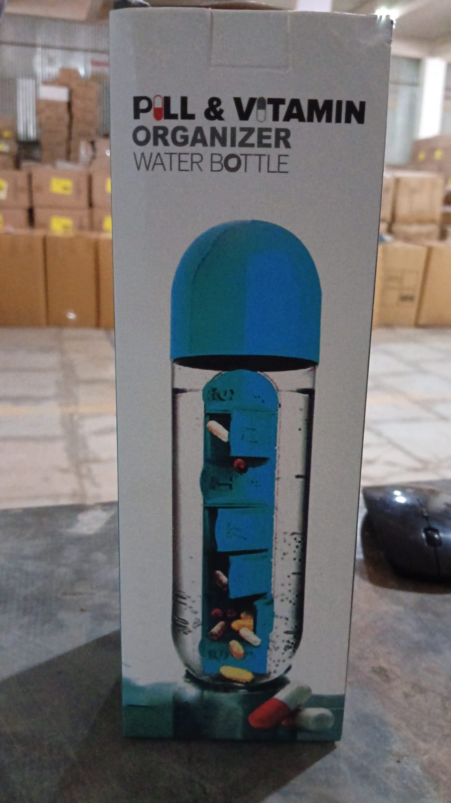 Multi-Use Pill & Water Bottle for Travel (600 Ml, Mix Color) Multi-Use Pill & Water Bottle for Travel (600 Ml, Mix Color)